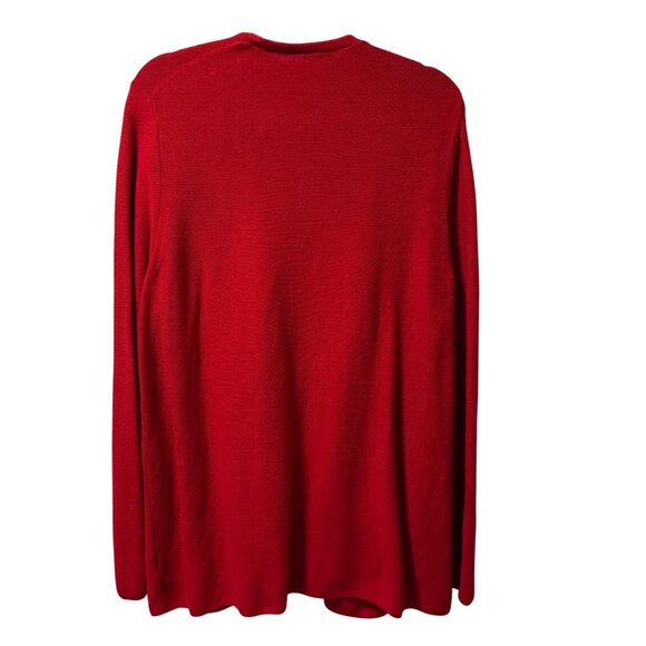 Talbots Womens Open Front Cardigan Sweater Sz 2X Red Cotton Pockets - Picture 11 of 12